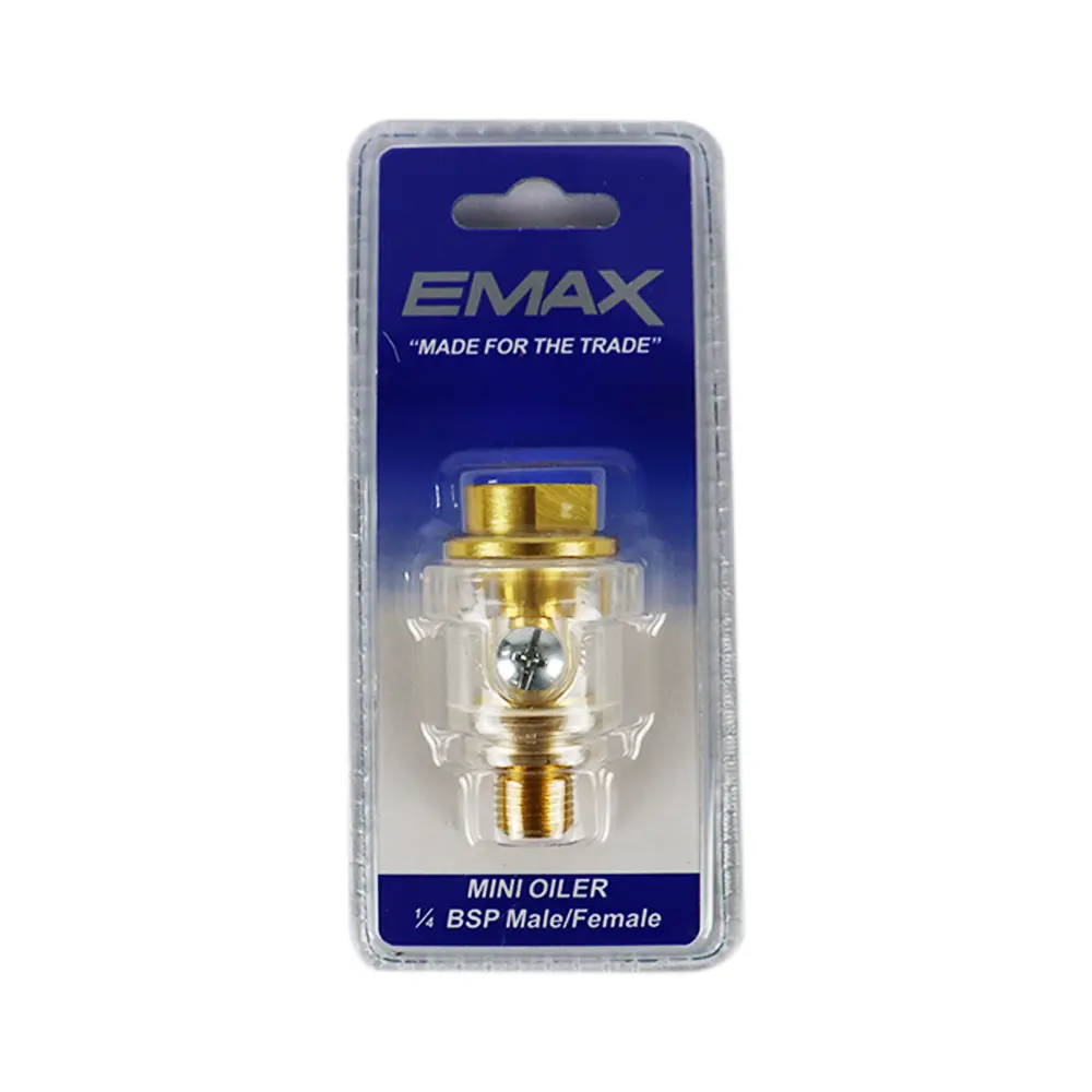 Emax Mini Oiler 1/4" Bsp Male / Female Threads Consistently Lubricates Air Tools 1