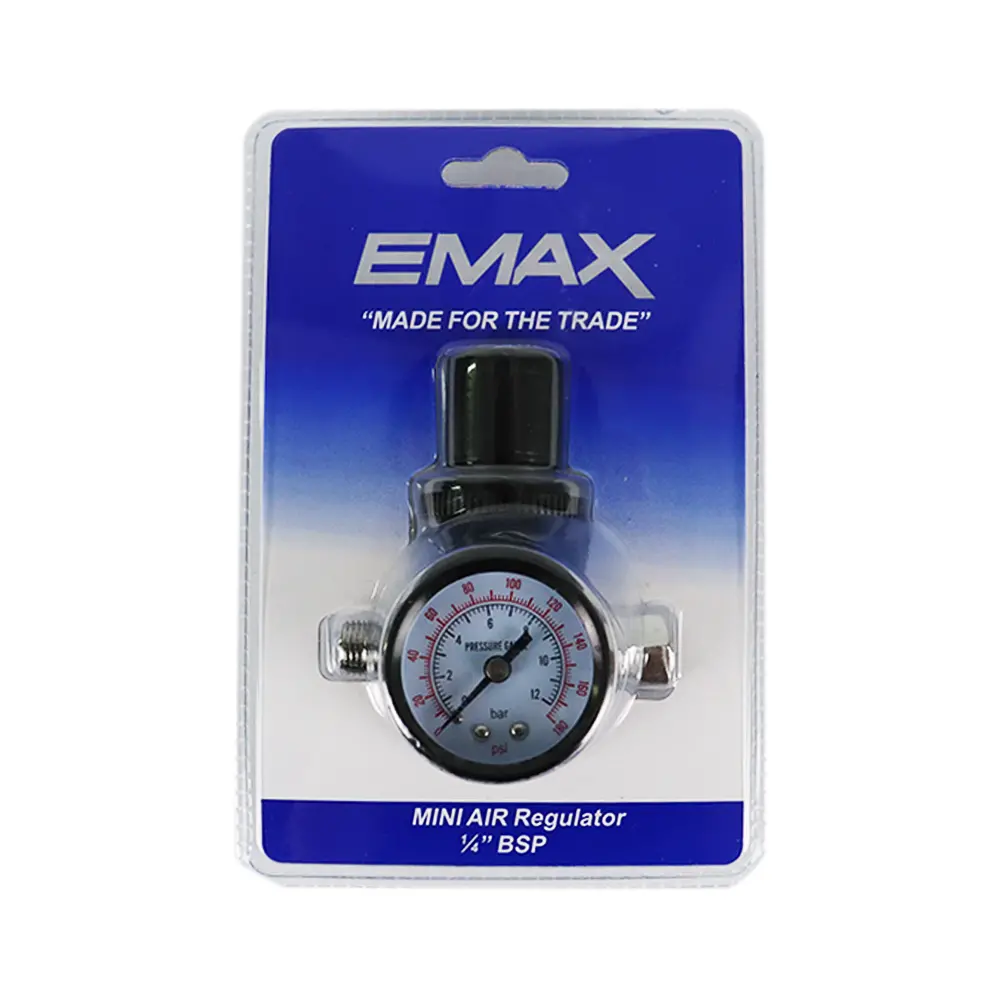 Emax Mini Air Regulator 1/4 Inch Bsp Durable Compressor Gauge Valve 1
