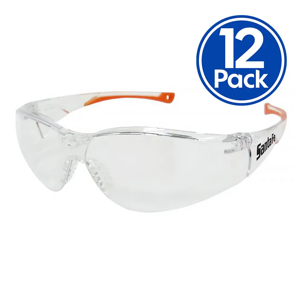 Maxisafe Santa-Fe Safety Glasses As/Nzs1337 Anti Scratch Fog Coating Clear X 12 Pack 1