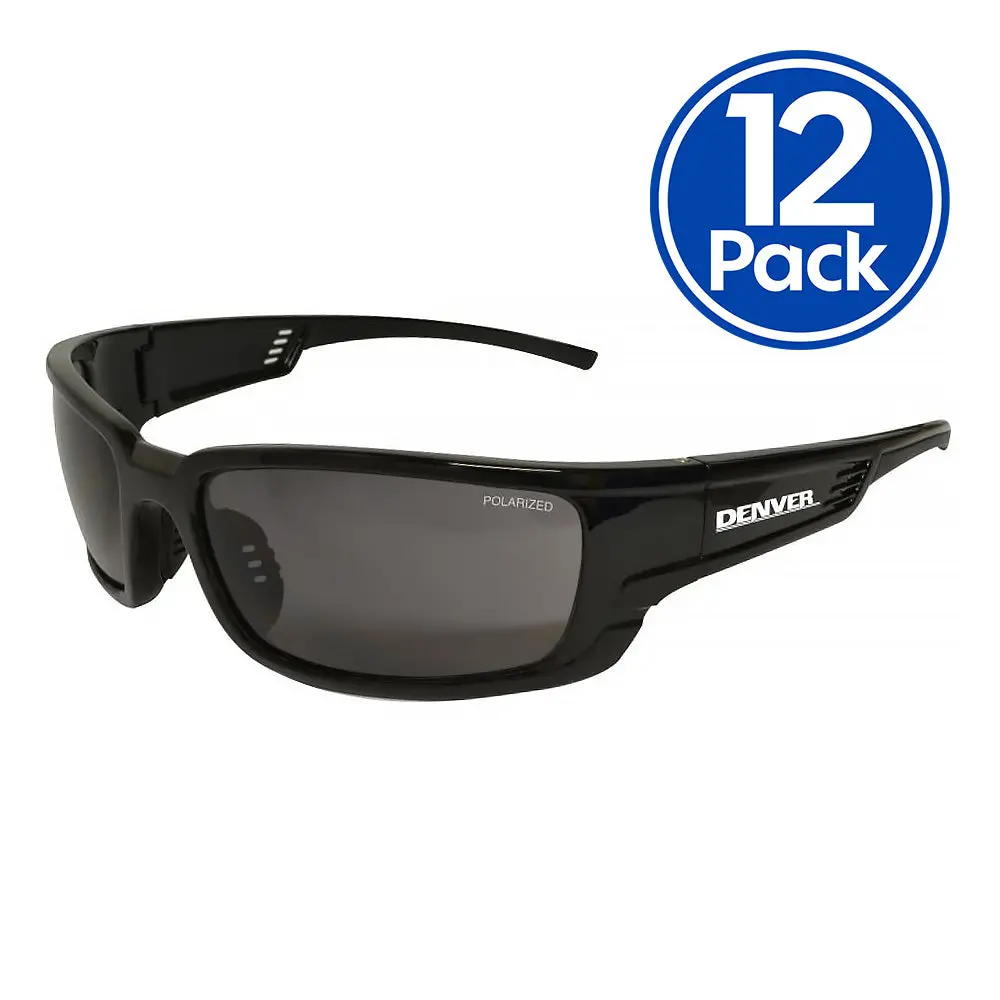 Maxisafe Denver Safety Glasses As/Nzs1337 Anti Scratch Fog Coat Black Smoke X 12 Pack 1