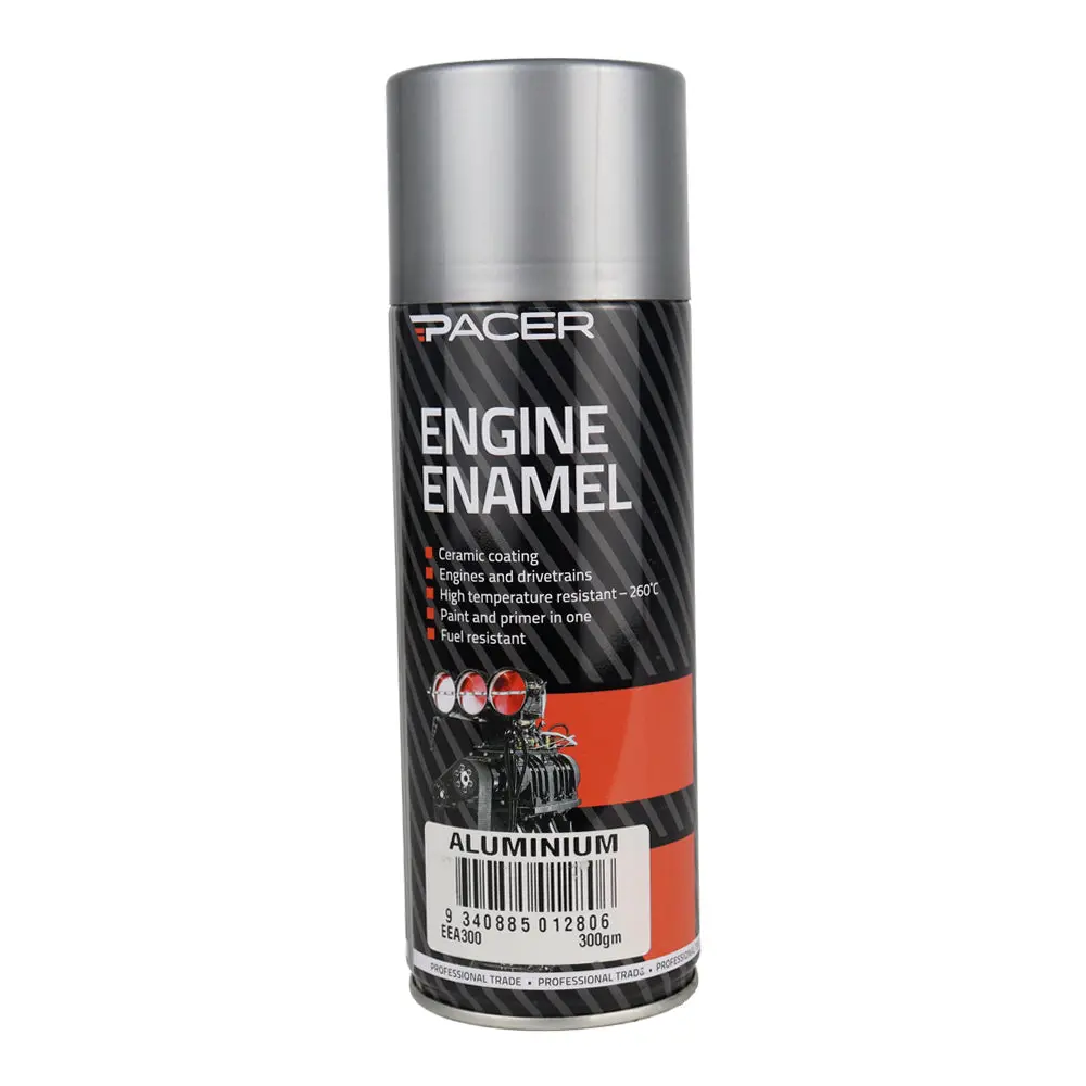 Pacer Engine Enamel Aluminium 300Gm Aerosol High Temperature Spray Paint 1