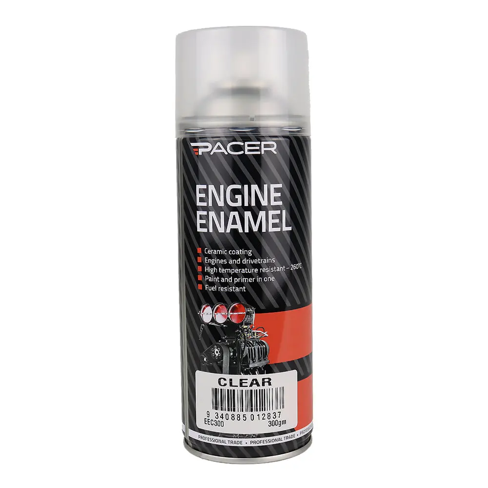 Pacer Engine Enamel Clear 300Gm Aerosol High Temperature Spray Paint 1