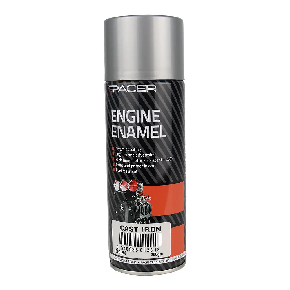 Pacer Engine Enamel Cast Iron 300Gm Aerosol High Temperature Spray Paint 1