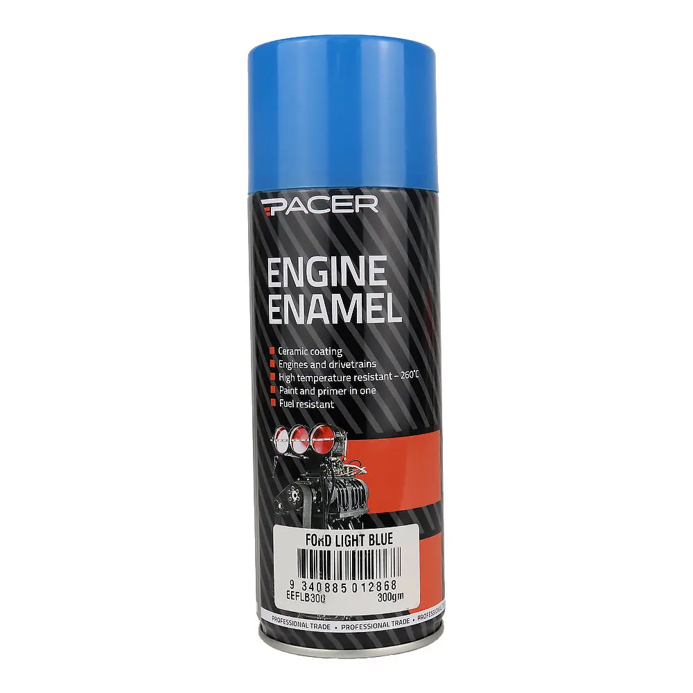 Pacer Engine Enamel Ford Light Blue 300Gm Aerosol High Temperature Spray Paint 1