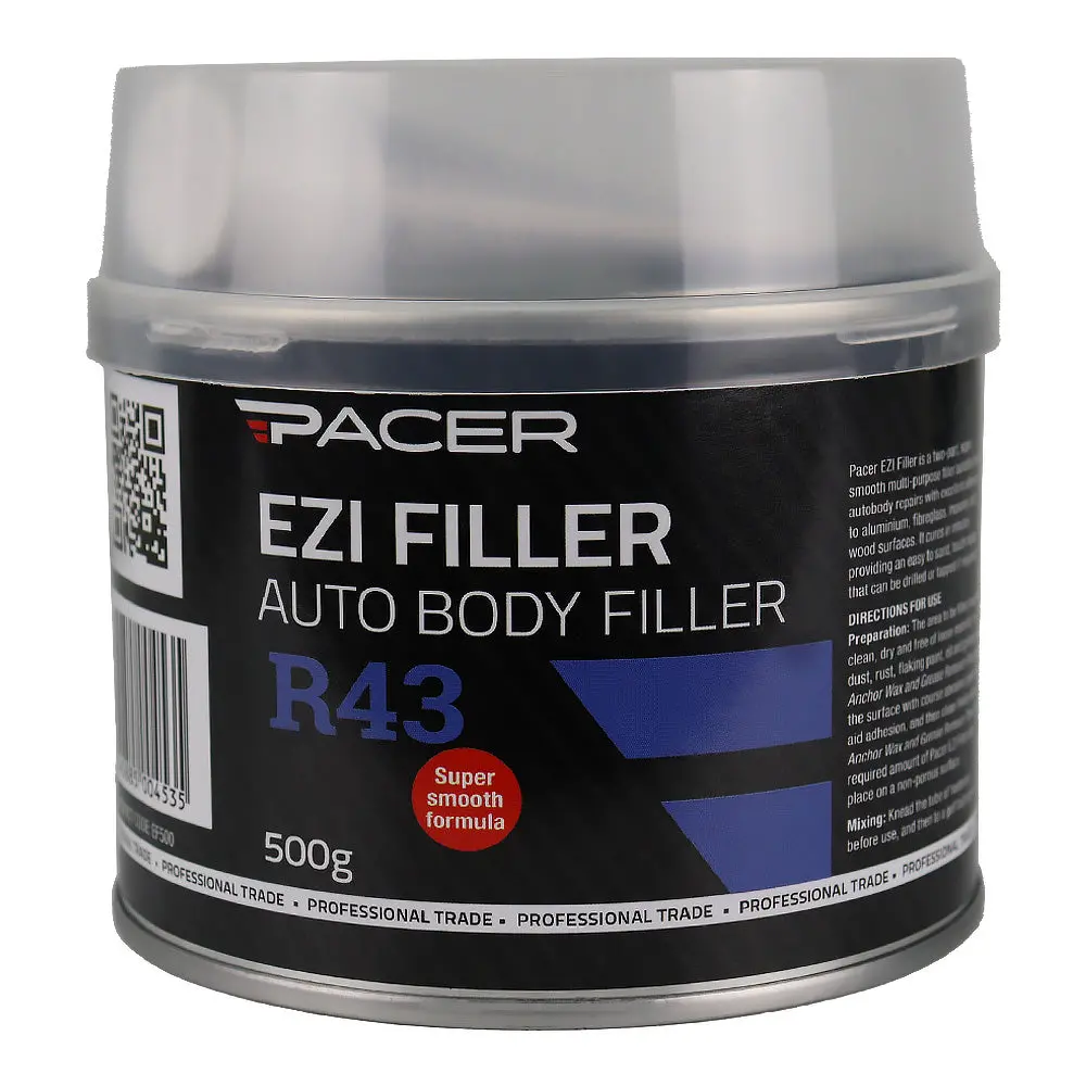 Pacer R43 Ezi Filler With Hardener 500Gm Premium Body Filler Repair 1