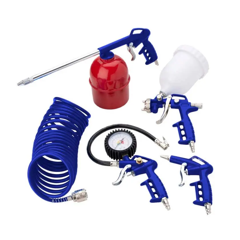 Emax Air Starter Kit 5 Pce Kit Spray Degreasing Gun Tyre Inflator Air Blower Hose 1