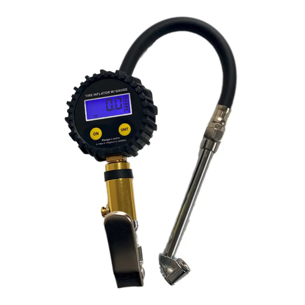 Emax Digital Tyre Inflator With Gauge 1/4" Bsp Psi & Bar Pressure Air Car Tire 1