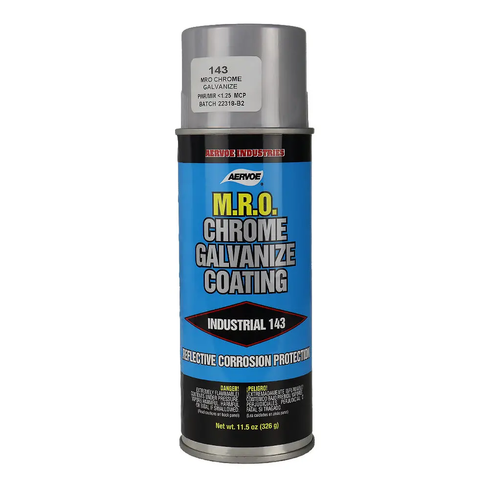 Aervoe Almost Chrome Galvanize Coating 326Gm Aerosol Metallic Corrosion Protection 1