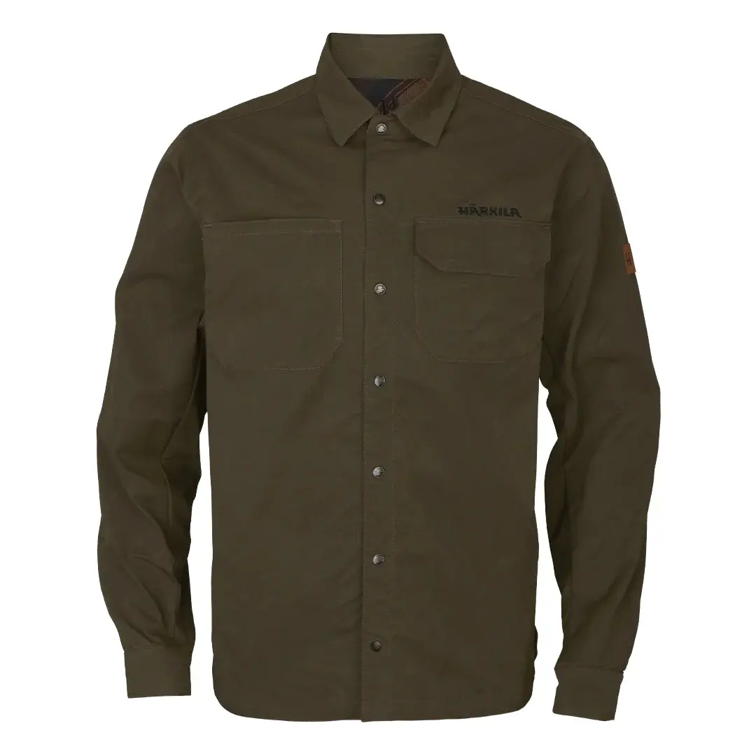 Harkila Eirik Reversible Shirt Jacket - Dark Warm Olive/Burgundy 1