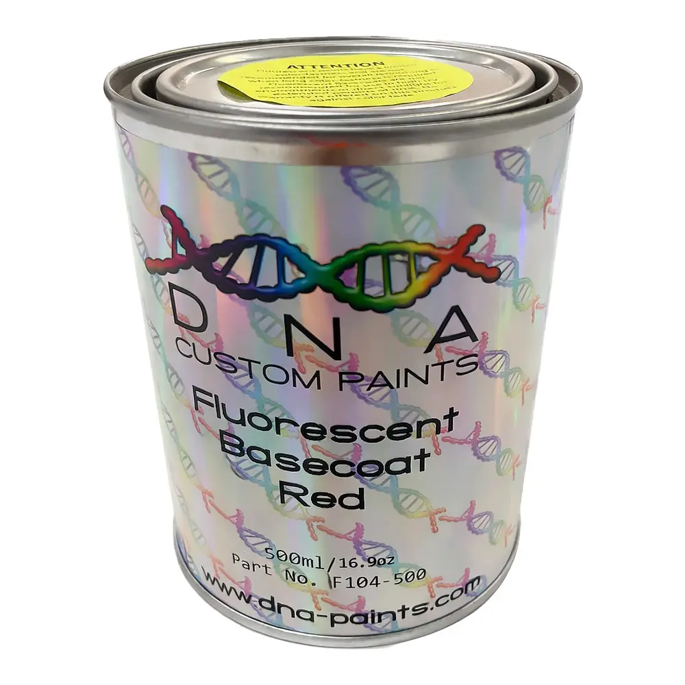 Dna Fluoro Basecoat Red 500Ml Fluorescent Automotive Paint 1