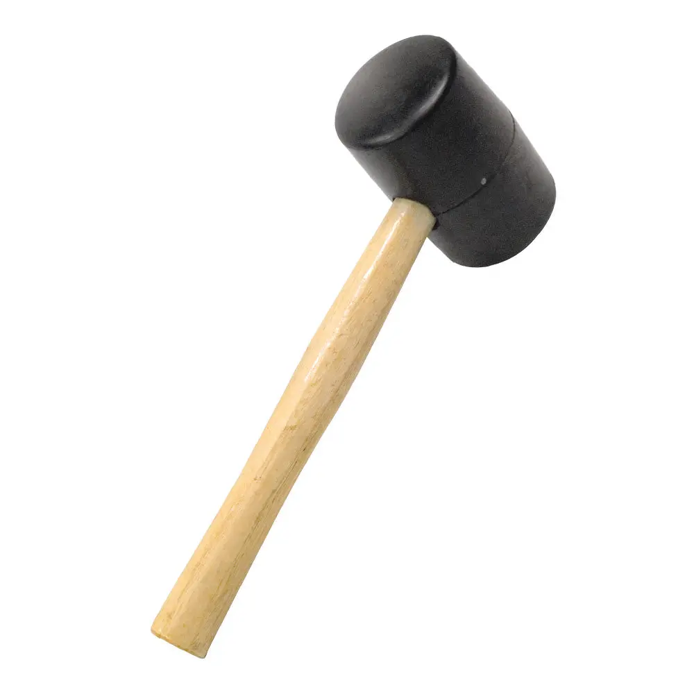 Uni-Pro Heavy Duty Solid Rubber Mallet 340G 12Oz Timber Handle 1
