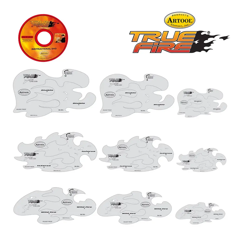 Anest Iwata Mike Lavallee True Fire Set Of 9 Includes Dvd Template Airbrush Stencil Truefire 1