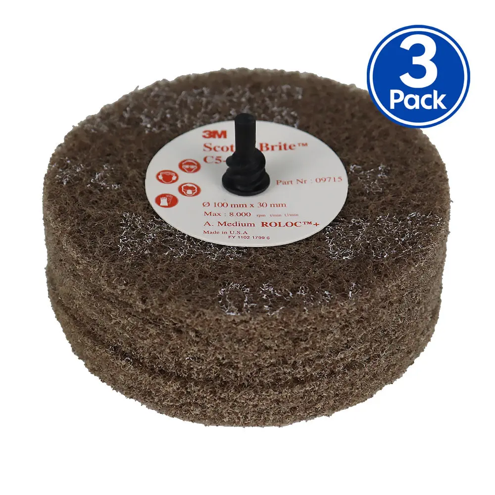 3M Scotch-Brite C5-Zr Roloc Quick Change Disc Medium 100Mm X 30Mm 3 Pack 1