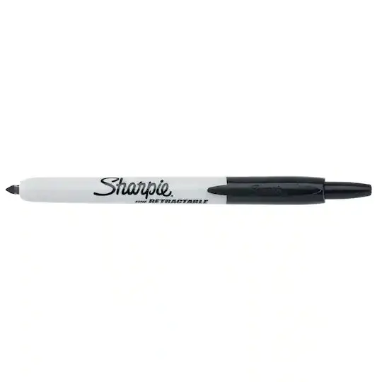 Sharpie® Permanent Marker, Retractable, Black 1
