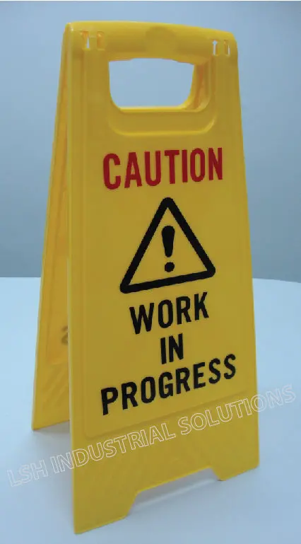 Standard Design Plastic Yellow Floor Stand Sign 1