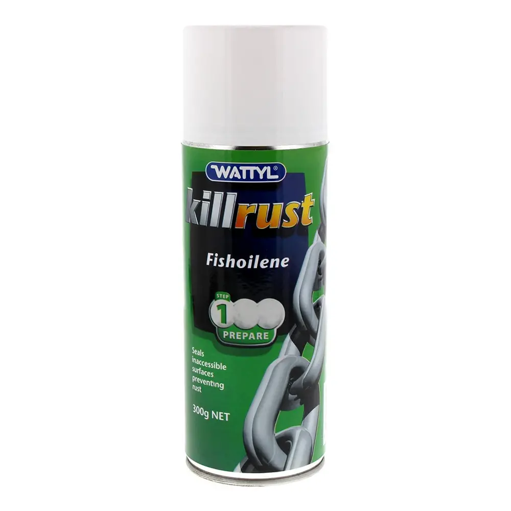 Wattyl Killrust Fishoilene Anti-Corrosive Protective Fluid Aerosol 300G Spray Fish Oil 1