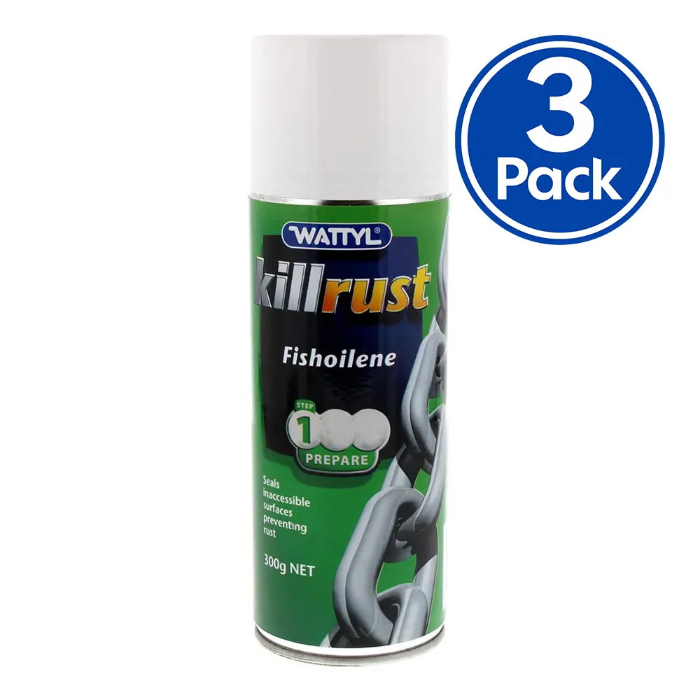 Wattyl Killrust Fishoilene Anti-Corrosive Protective 300G Aero Fish Oil X 3 Pack 1
