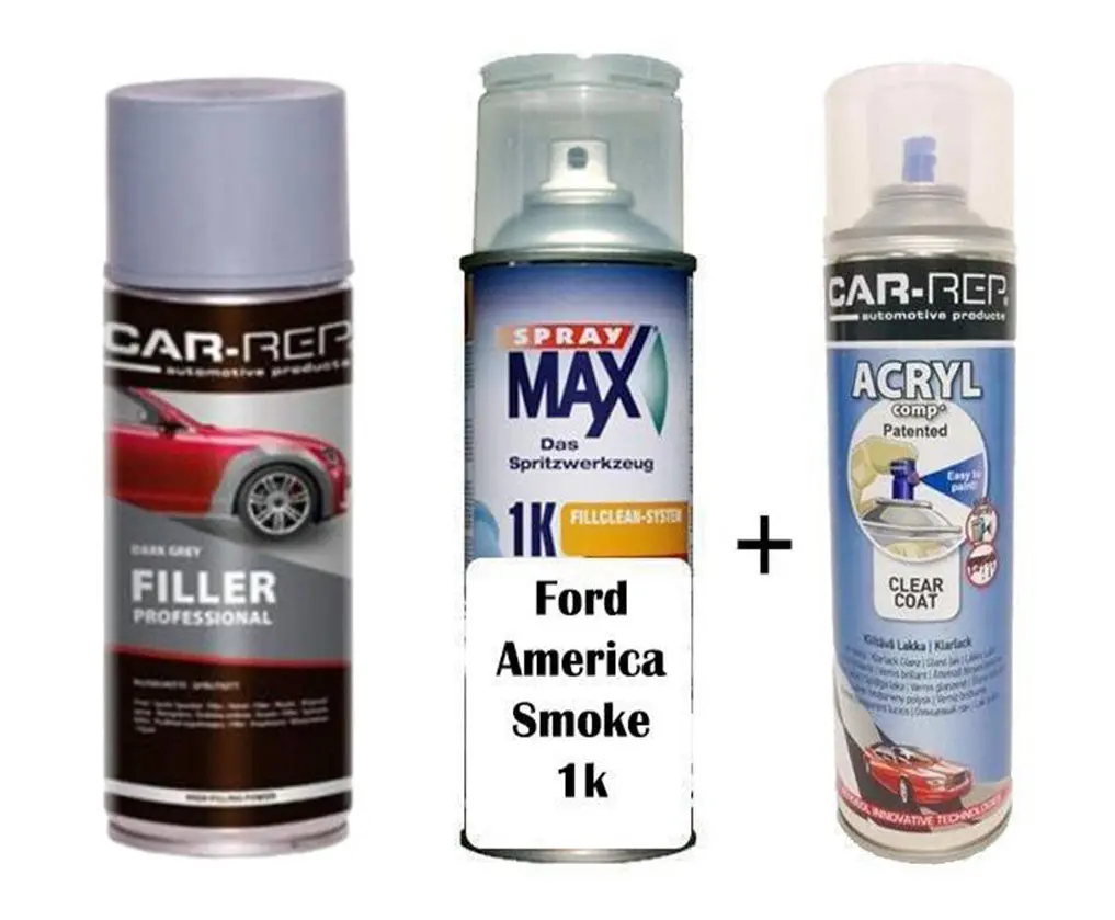 Auto Touch Up Paint Ford America Smoke 1K Plus 1K Clear Coat & Primer 1