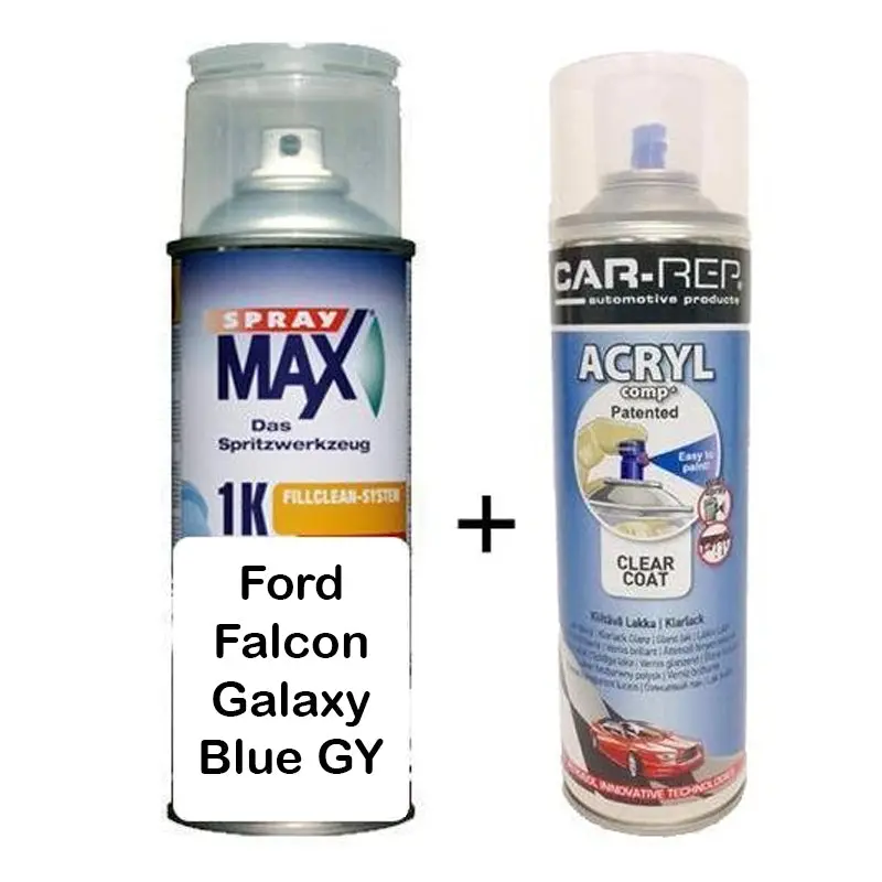 Auto Car Touch Up Paint Can Ford Falcon Galaxy Blue Gy Plus 1K Clear Coat 1