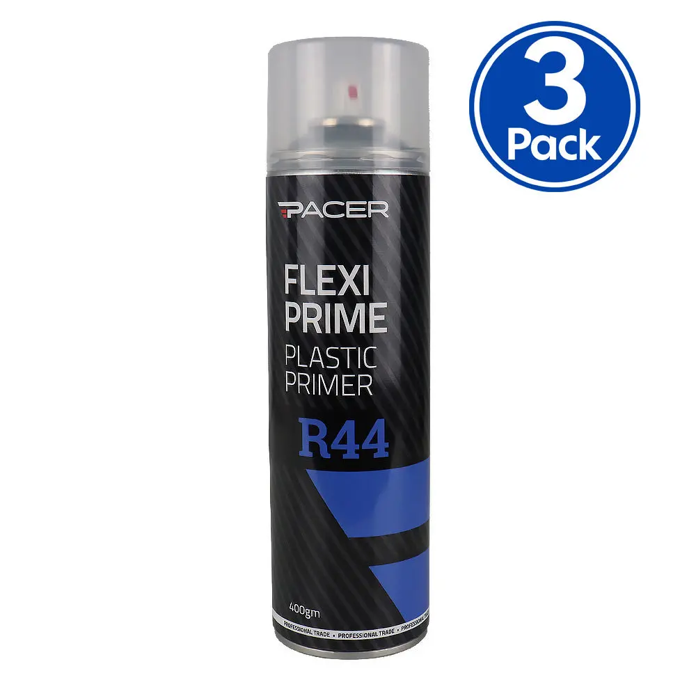 Pacer R44 Flexi Prime Plastic Primer 400Gm Spray Adhesion Flexible Surfaces X3 1
