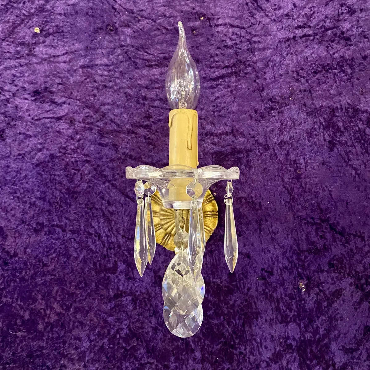 Single Crystal Brass Wall Sconce 1