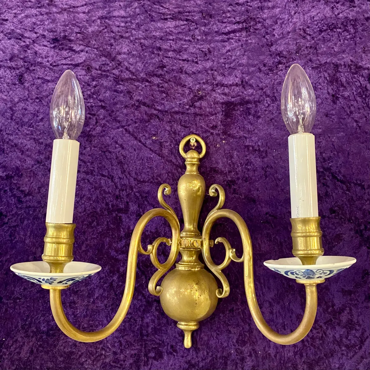 Antique Single Delft Sconce - Sold 1