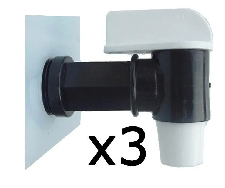 Gpi Drum Tap Plastic Solvent 20Mm Black & White Twist 3 Pack 1
