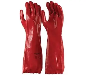 Maxisafe Pvc Red 45Cm Extended Oil Grease Chemical Gauntlet Gloves 1