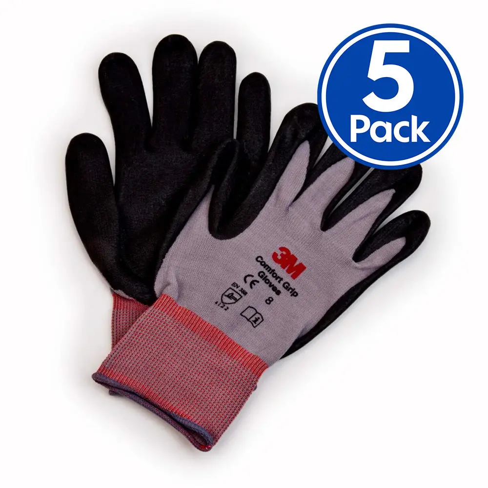 3M Comfort Grip Xl Glove X 5 Pair General Use Protective Gloves Mechanic 1