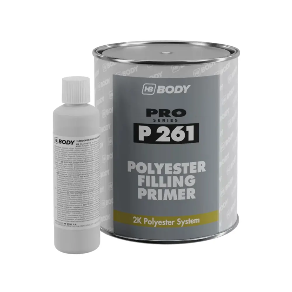 Hb Body P261 2K Polyester Filling Primer 1L With Hardener Very High Build 1