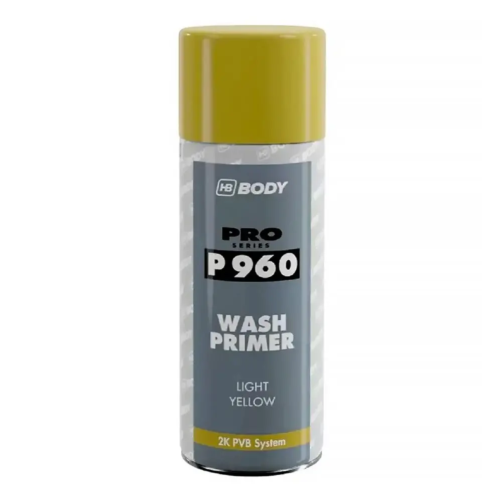 Hb Body 960 Wash Primer Aerosol 400Ml Light Yellow Automotive Metal Anticorrosive 1