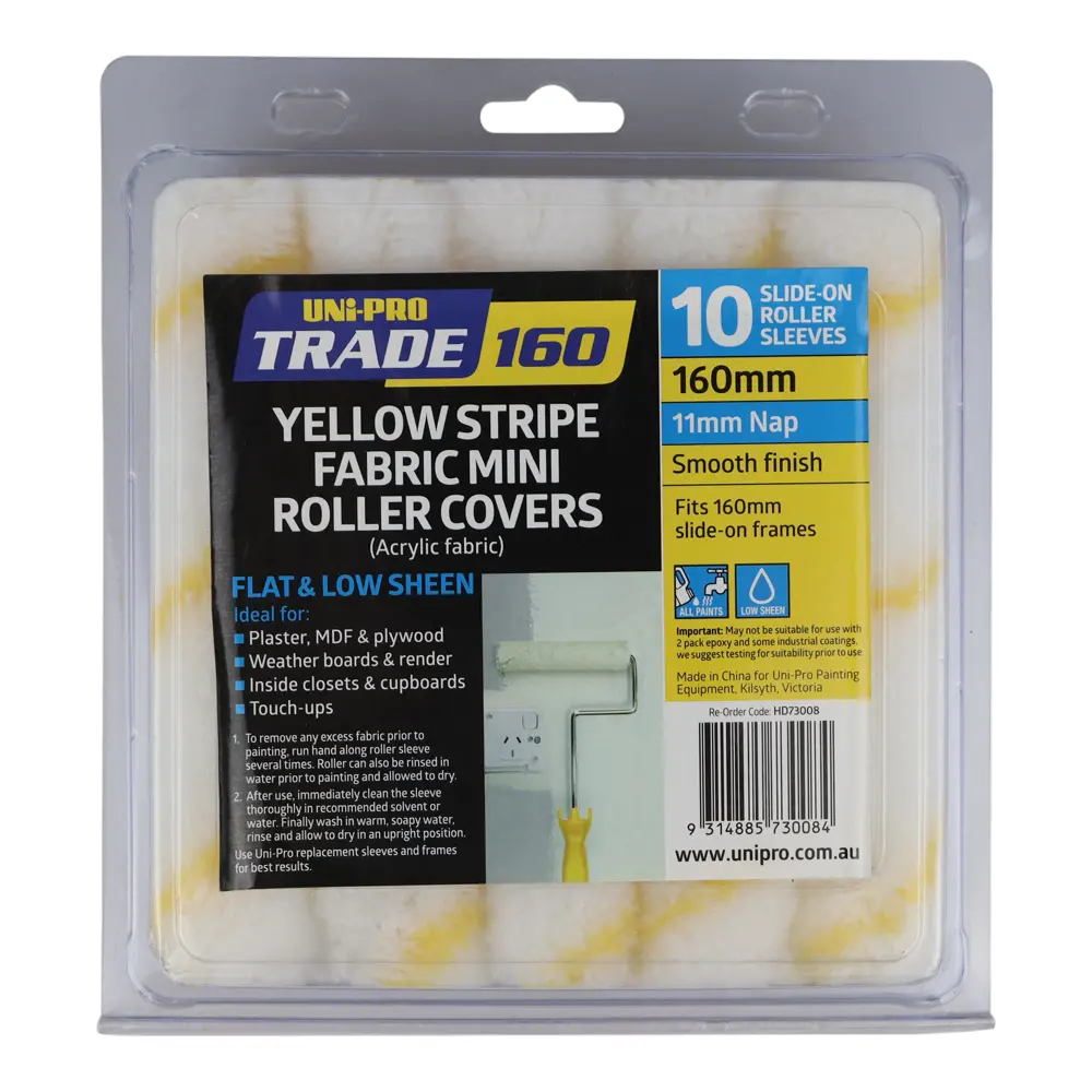 Uni-Pro Trade 160Mm Fabric Covers 10 Pack 11Mm Nap 1