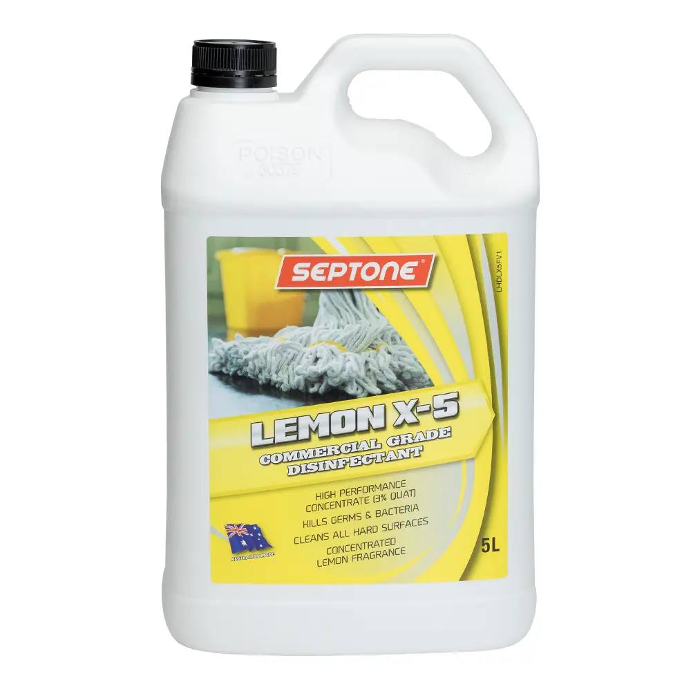 Septone Lemon X-5 Commercial Grade Disinfectant 5L Concentrate 1