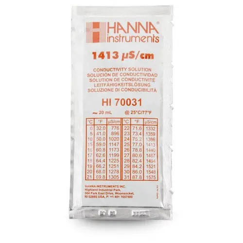 Conductivity Calibration Pouches, 1413 Us/Cm, 20 Ml, Each 1
