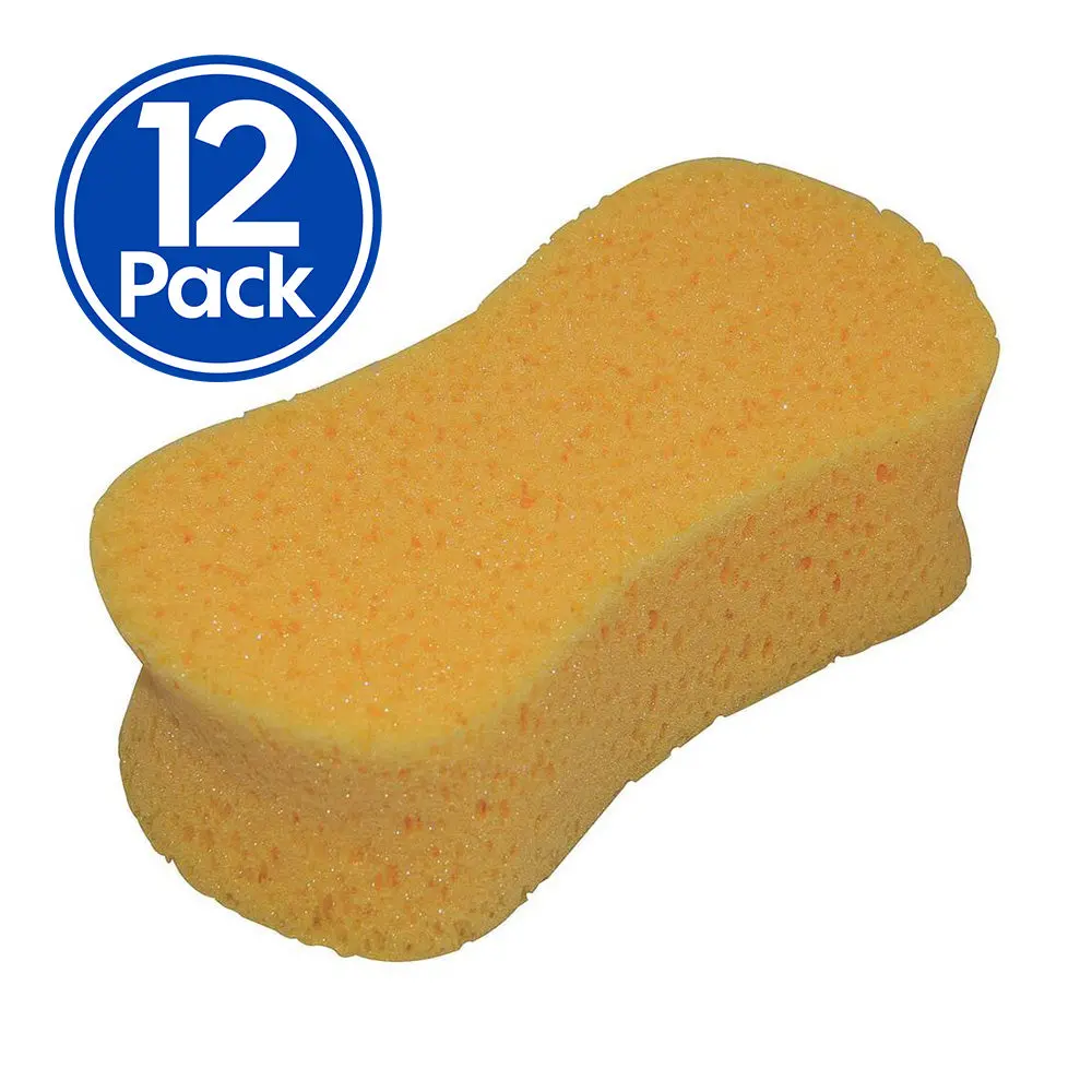 Wpg Jumbo Dogbone Car Wash Sponge Super Absorbent X 12 Pack 1