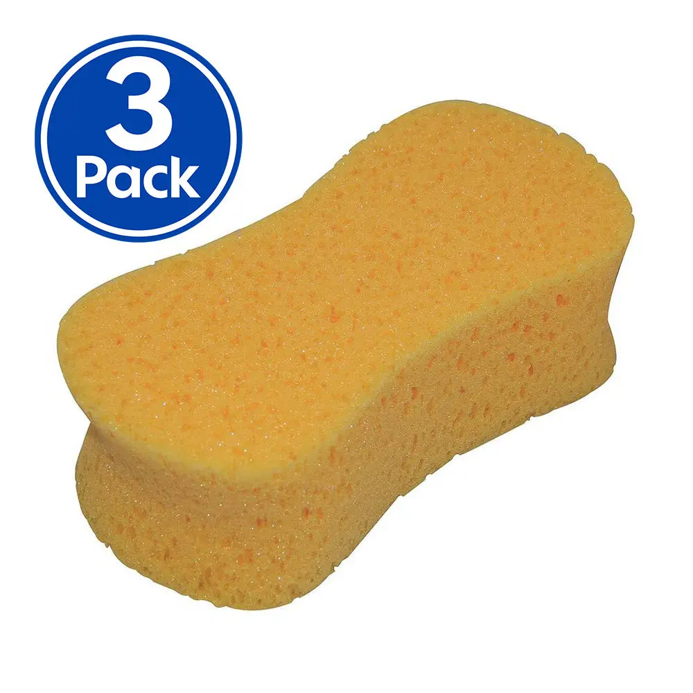 Wpg Jumbo Dogbone Car Wash Sponge Super Absorbent X 3 Pack 1