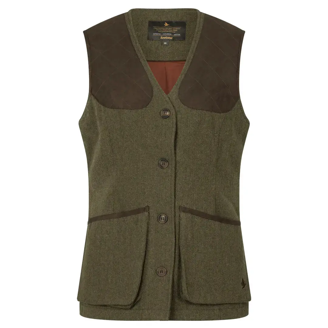 Seeland Women's Hillside Harriet Waistcoat - Moss Green 1