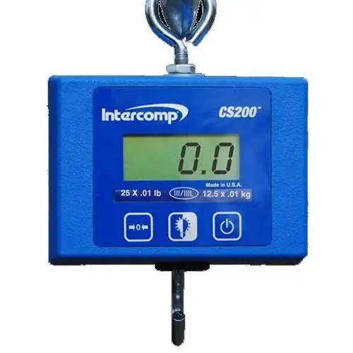 Intercomp Cs200™ Digital Hanging Scale, 250 Lb / 100 Kg X 0.1 Lb / 0.05 Kg 1