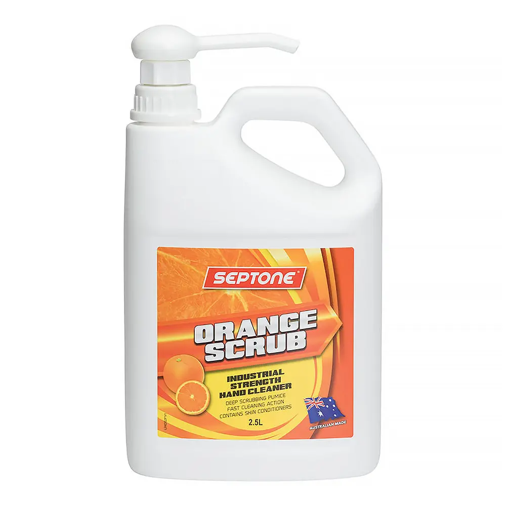Septone Orange Scrub Heavy Duty Hand Cleaner 2.5Kg Pump Bottle 1
