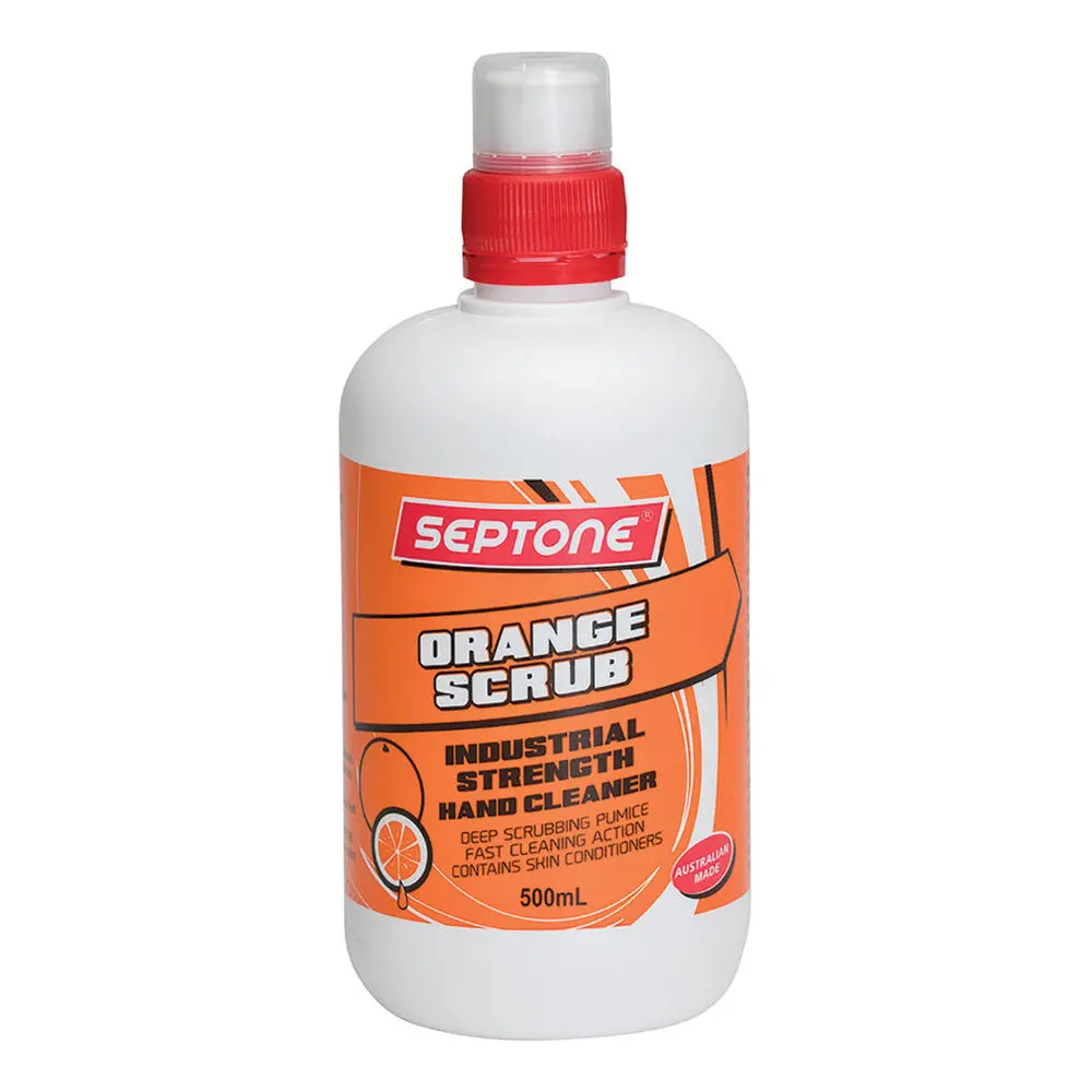 Septone Orange Scrub Heavy Duty Hand Cleaner 500Ml Paint Adhesives Resin 1