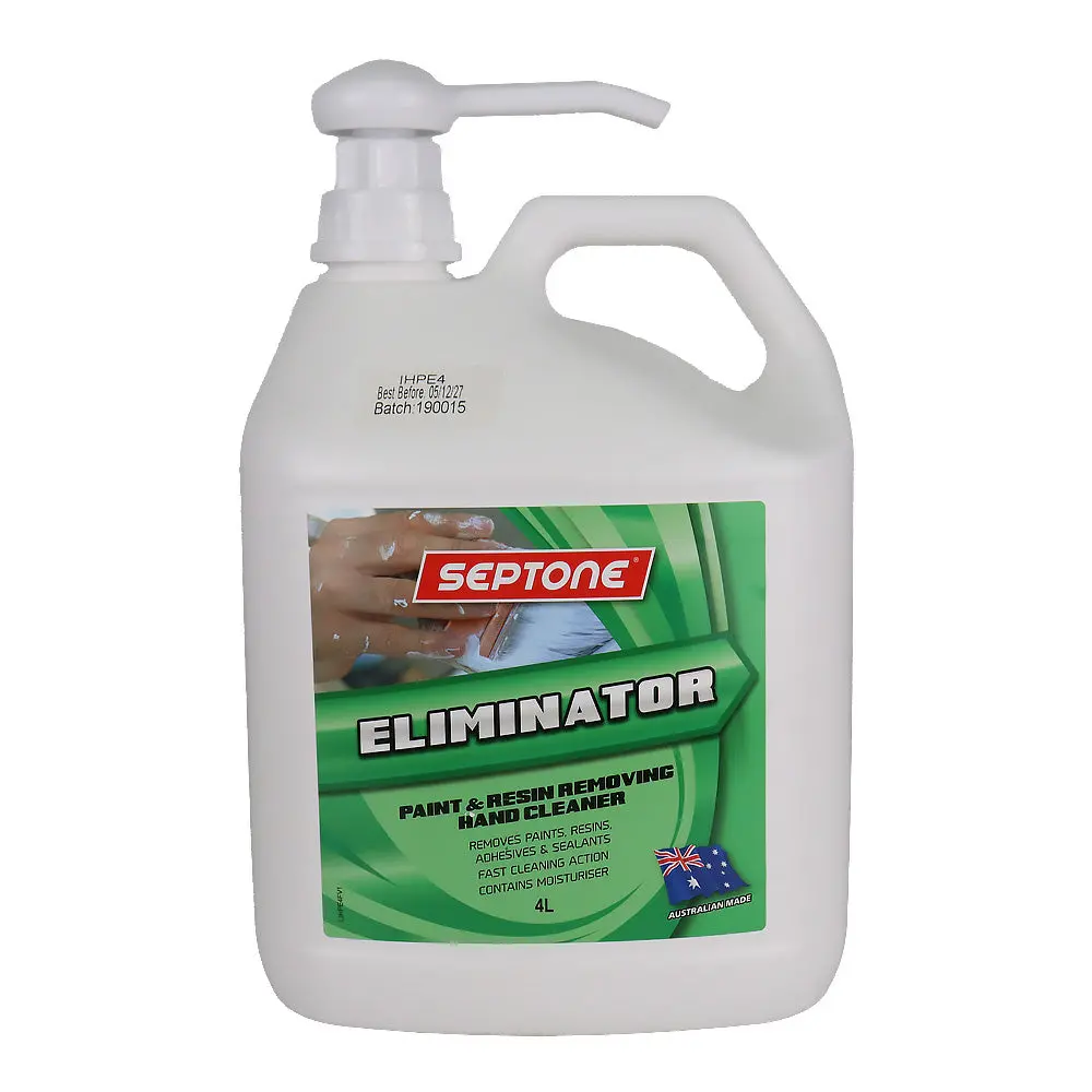 Septone Eliminator Heavy Duty Industrial Hand Cleaner 4L Paint Adhesives Resin 1