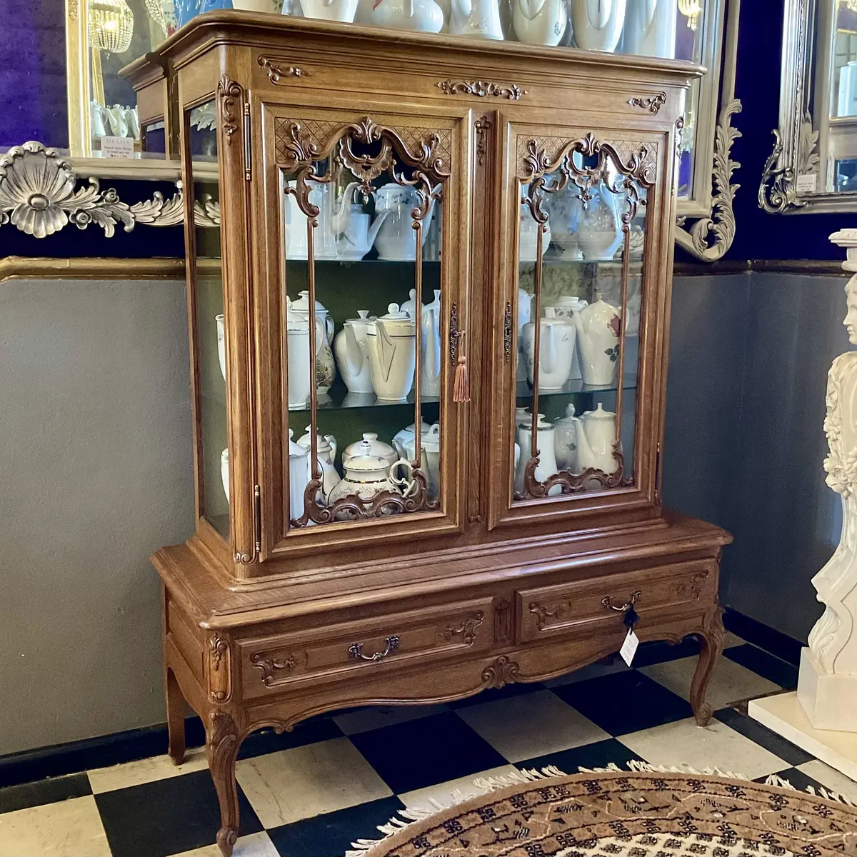 Antique French Oak Display Unit 1