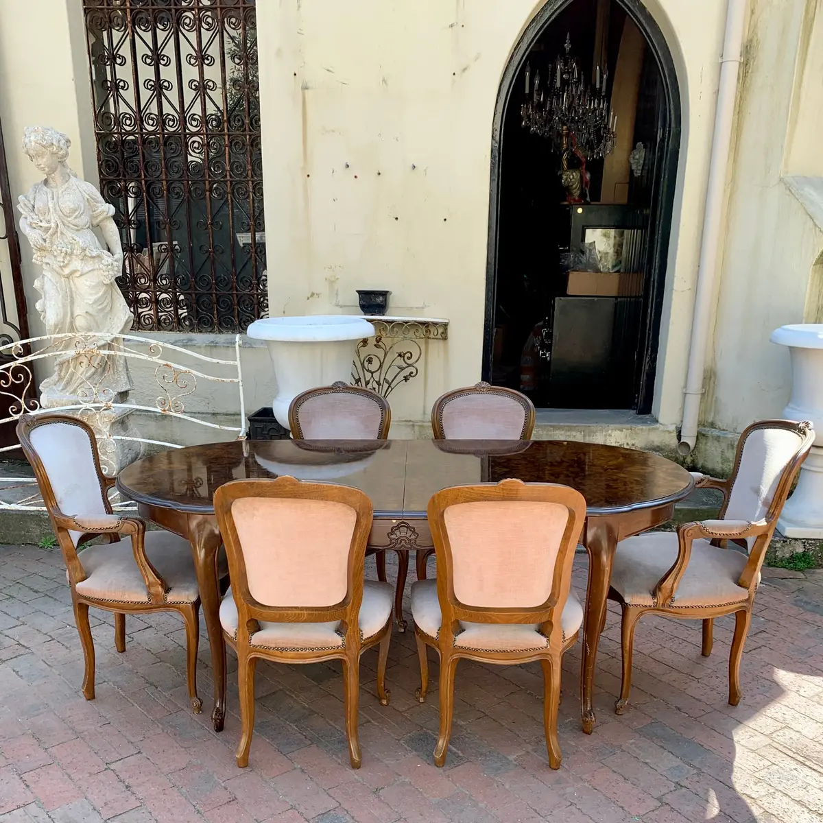 Antique Oak Dining Chair Set 1