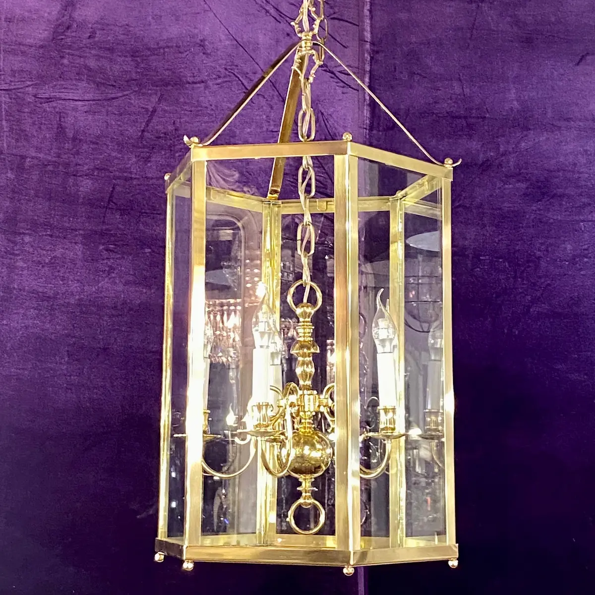 Polished Lantern With Flemish Chandelier 1