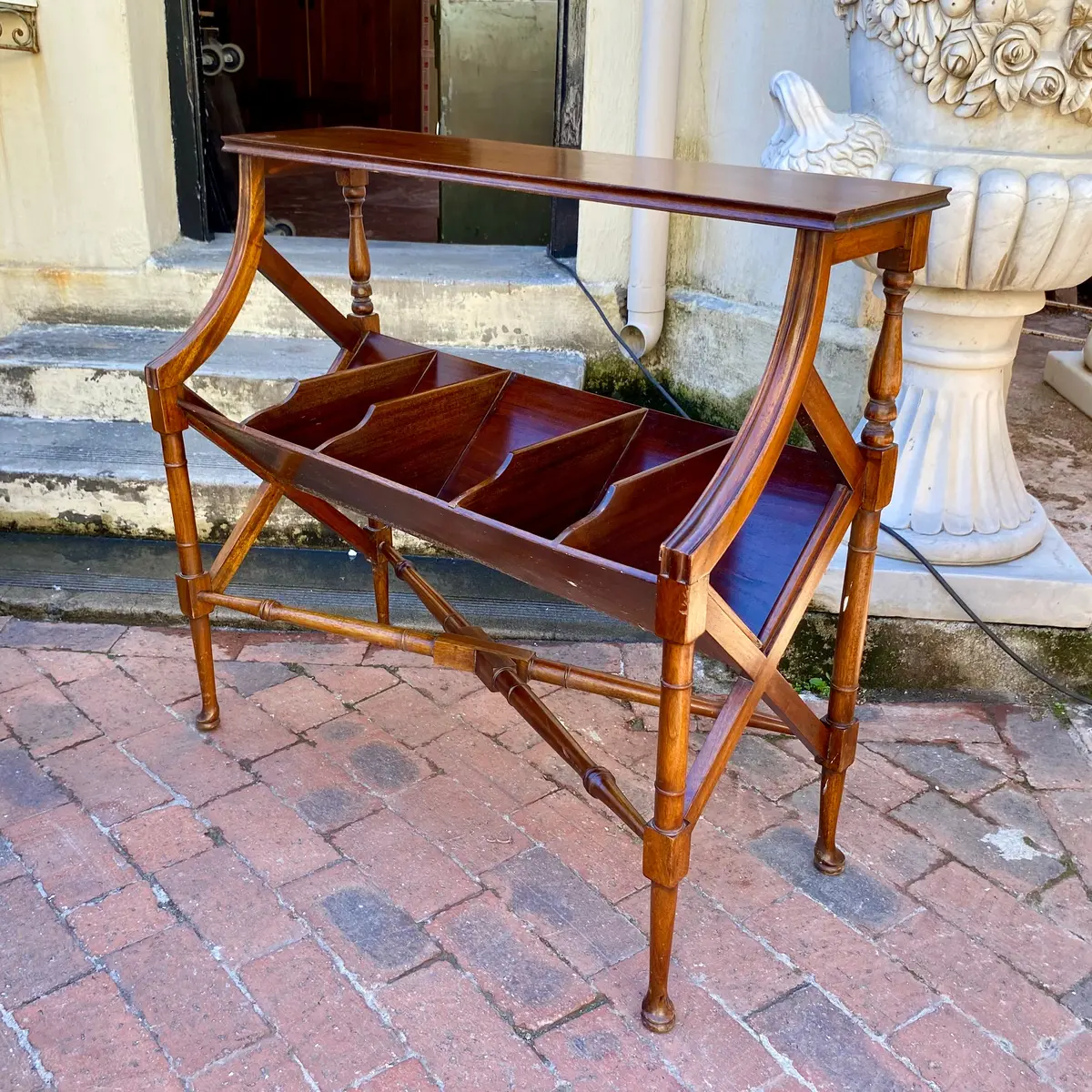 Antique Victorian Mahogany Book Stand - Sold 1