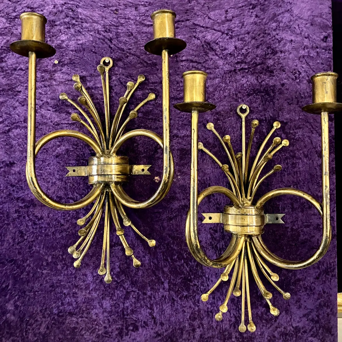 A Pair Of Bronzed Metal Sconces - Sold 1