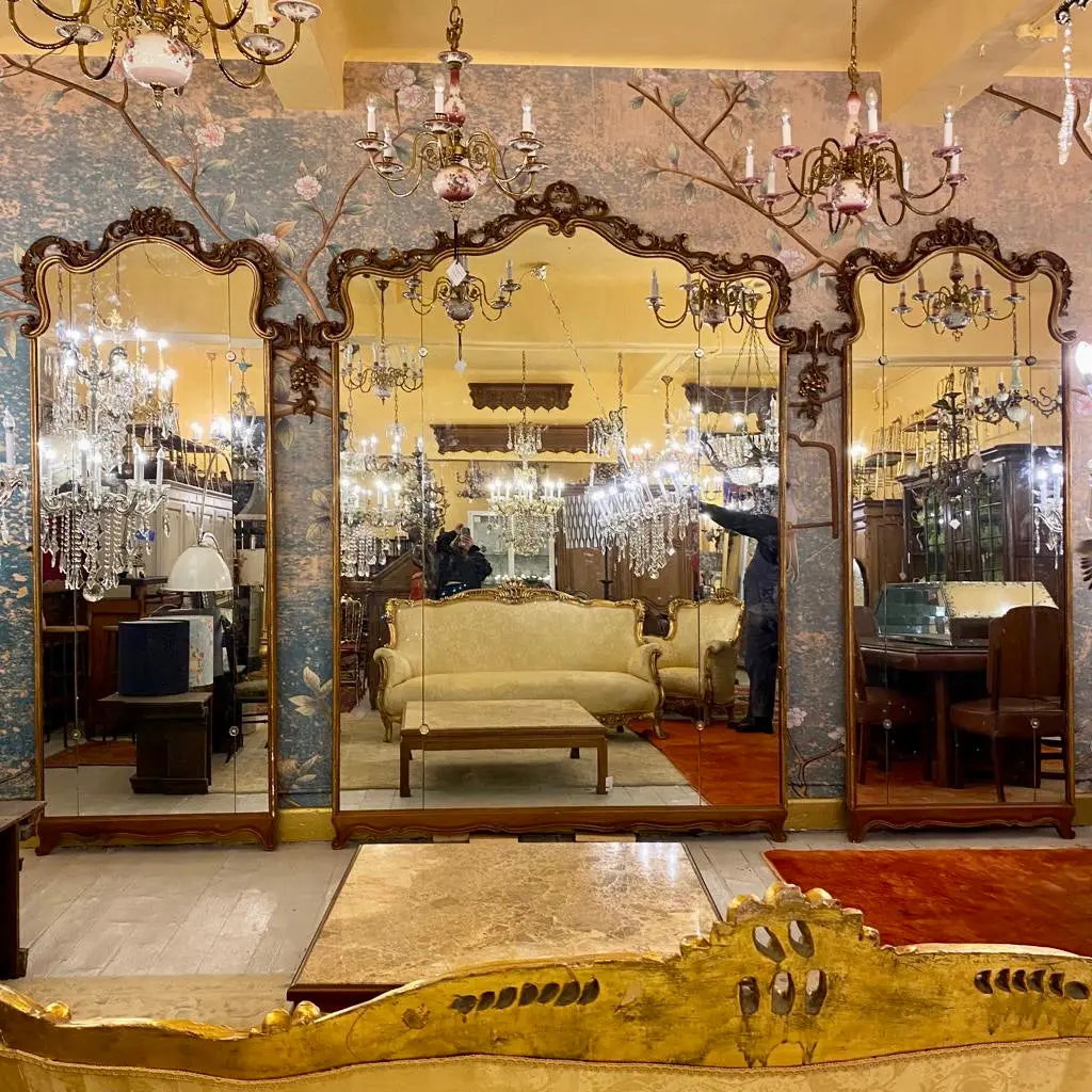 Incredible Antique Italian Ballroom Mirrors 1