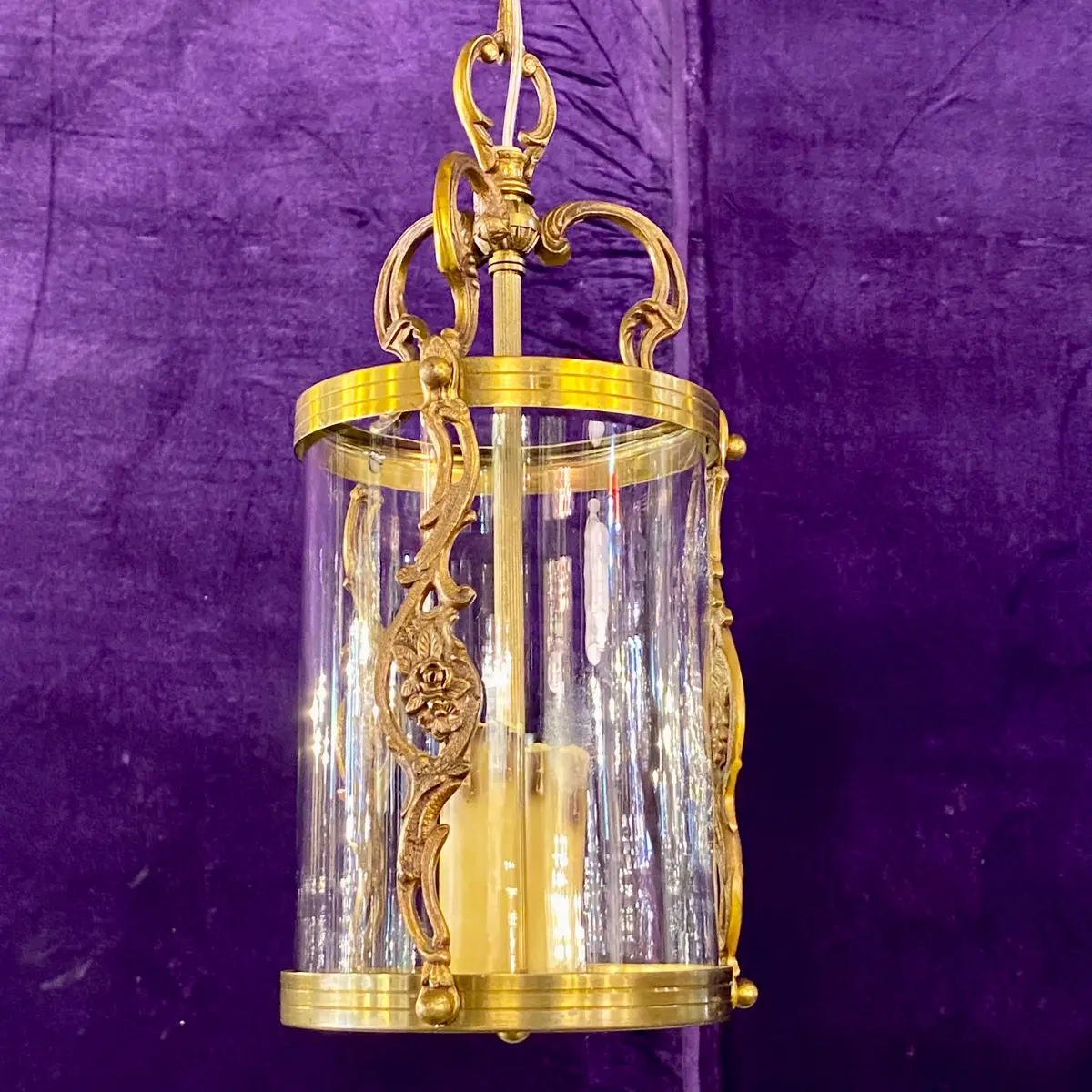 A Pair Of Polished Brass Lanterns 1