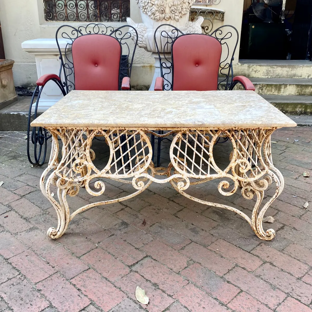 Rustic Wrought Iron Coffee Table - Sold 1