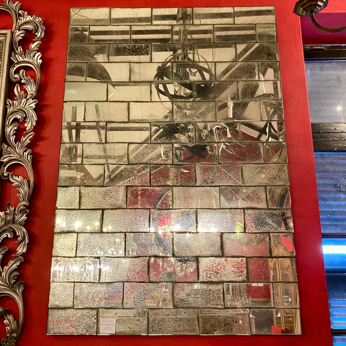 Aged Brick Panel Mirror 1